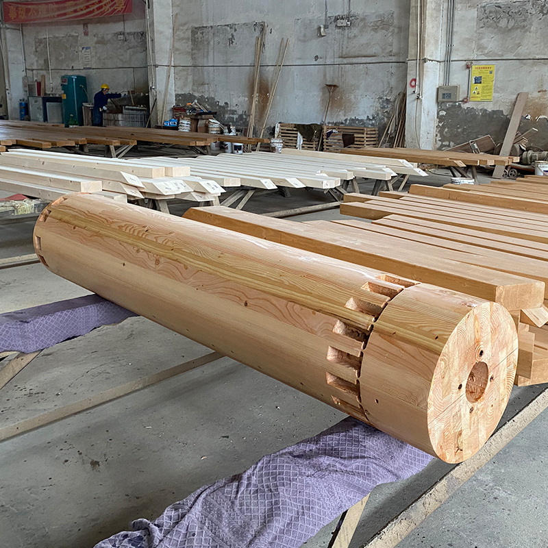 Douglas Fir  Round Glulam Column