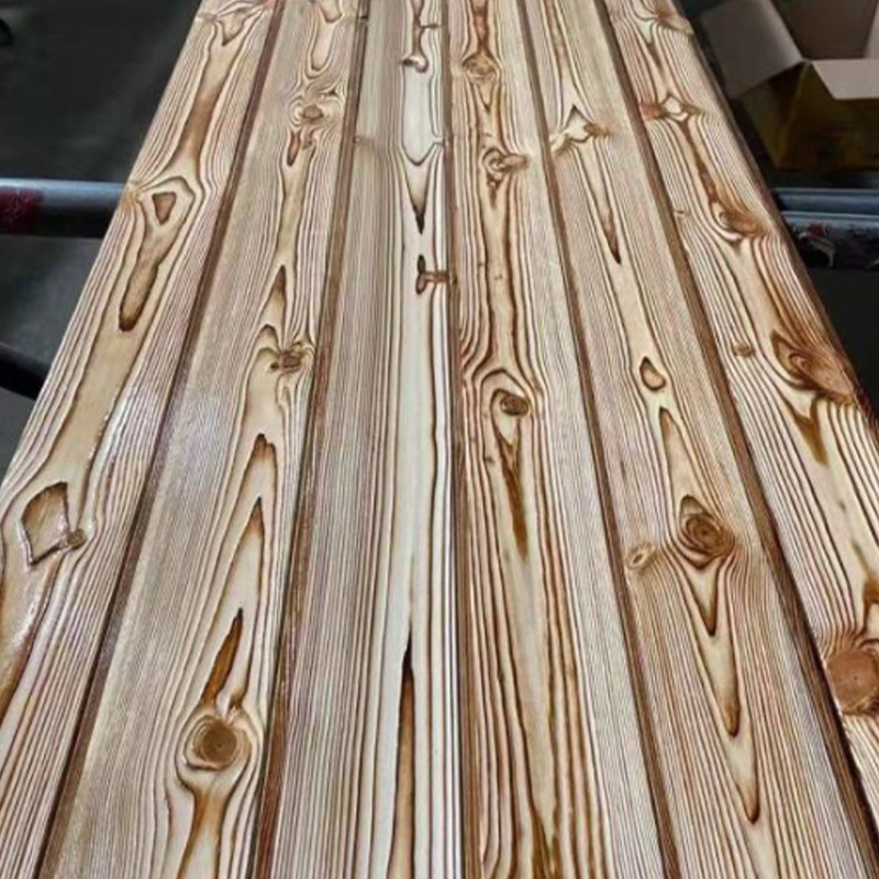 Carbonized wood wall panels Carbonized wood wall panels