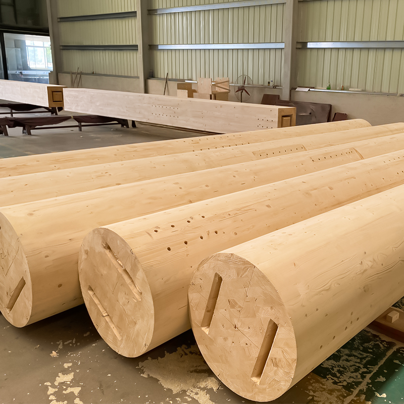 Douglas Fir  Round Glulam Column