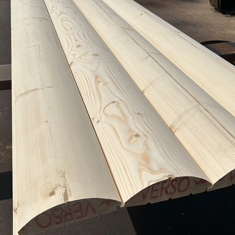Spruce D-Log siding