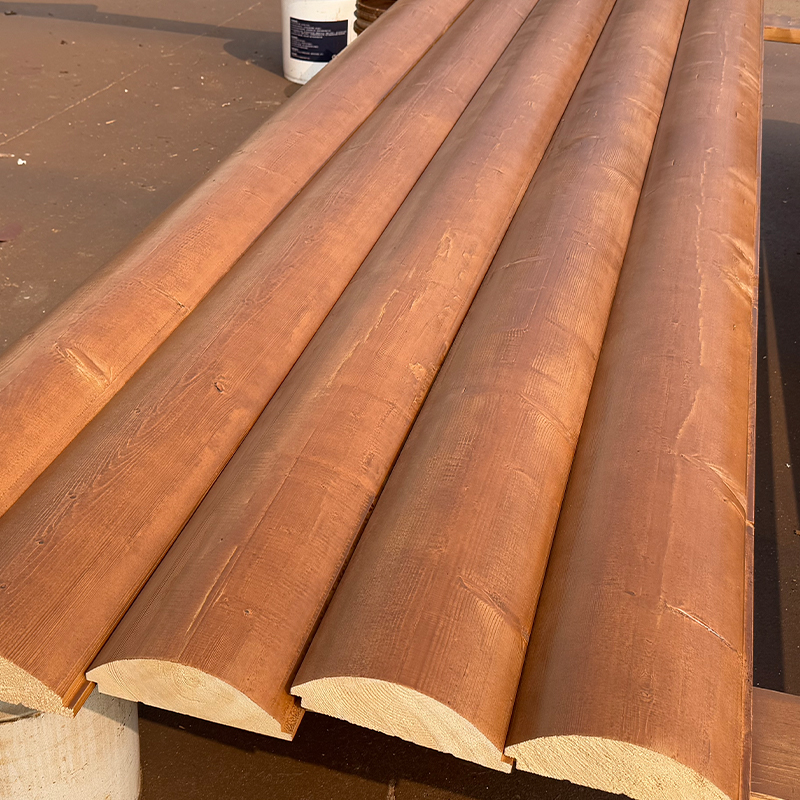 Spruce D-Log siding