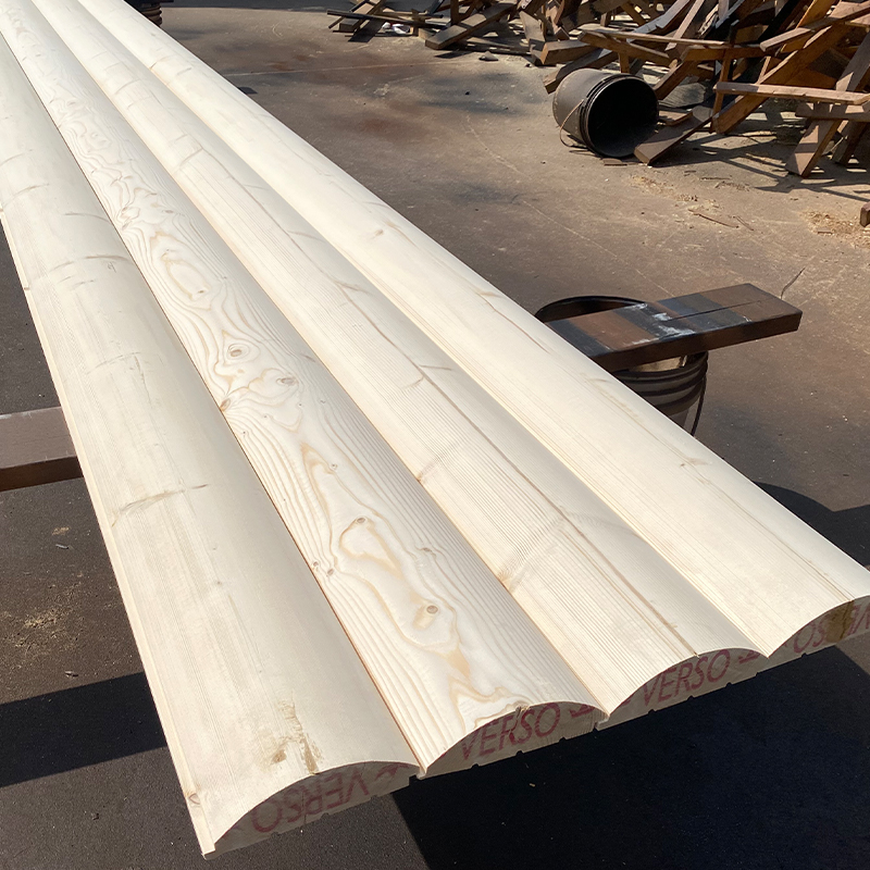 Spruce D-Log siding